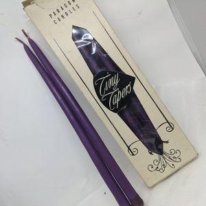 Purple candle 12  Taper Dinner Candles 10-inch Tall Paragon Candles Vintage